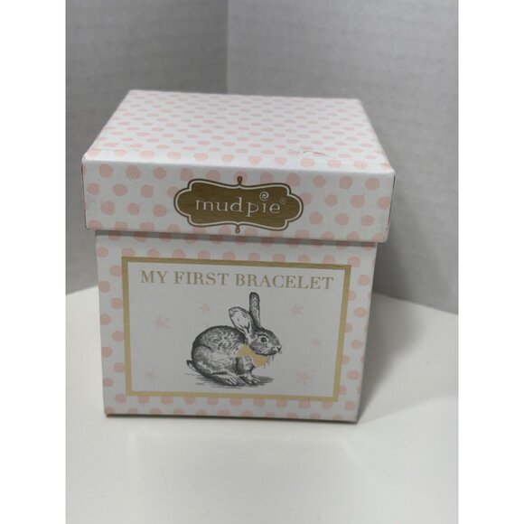 Mud Pie baby gift My First Bracelet silver BLESSED baptism christening birthday - Picture 3 of 4